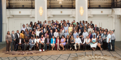 Building courageous leaders -- A group photo of the WKKF Community Leadership Network class one fellows in Detroit, Michigan.