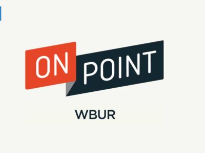 Logo graphic of the podcast radio show, On Point. Meghna Chakrabarti, host and editor of NPR’s On Point