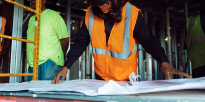 Black and Latina women working at construction site