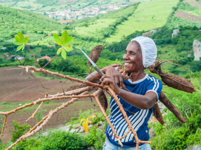 Afro-Brazilian women gardening