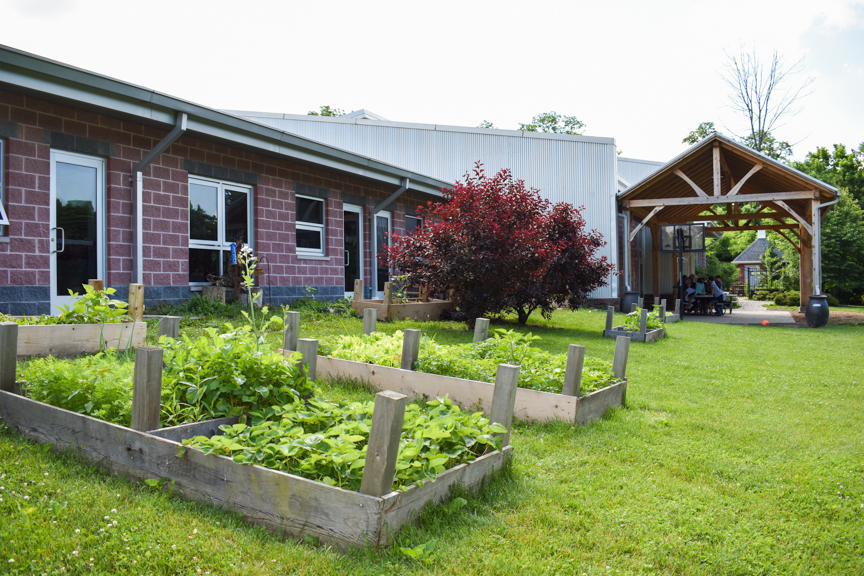 Growing beds outside the classroom in Londonderry, PA. Photo courtesy of Pennsylvania Farm to Early Care and Education Champion grantee.