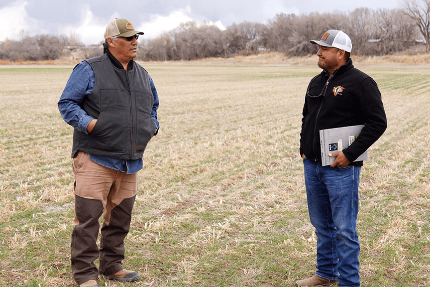 IAC supports a producer engaging with a USDA agency staff. Photo courtesy of IAC.