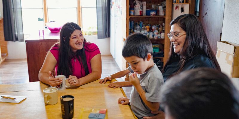 Franchesca Varela, a home visitor, has met with the Lopez-Vigil family of Las Vegas, New Mexico, since Amanda Vigil was pregnant with the couple's 5-year-old twins.