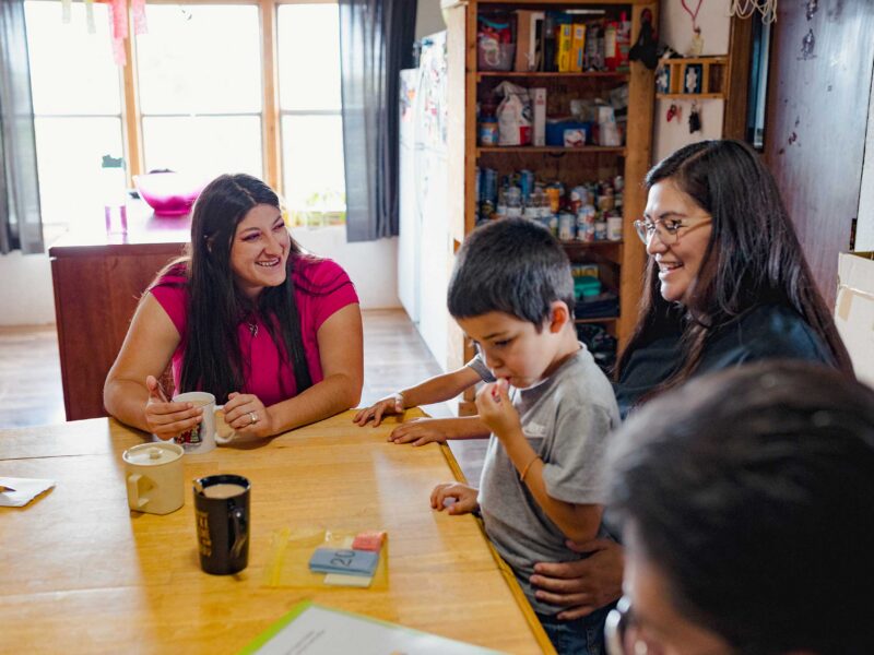Franchesca Varela, a home visitor, has met with the Lopez-Vigil family of Las Vegas, New Mexico, since Amanda Vigil was pregnant with the couple's 5-year-old twins.